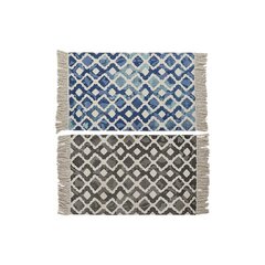 Vonios kilimėlis DKD Home Decor, pilka, mėlyna, 80 x 50 x 0,5 cm, 2 vnt. kaina ir informacija | Kilimai | pigu.lt