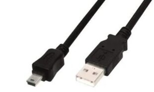 Assmann, USB A - USB Mini-B, 1 m kaina ir informacija | Kabeliai ir laidai | pigu.lt