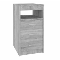 Spintelė su stalčiais, pilka ąžuolo, 40x50x76cm, mediena цена и информация | Шкафчики в гостиную | pigu.lt