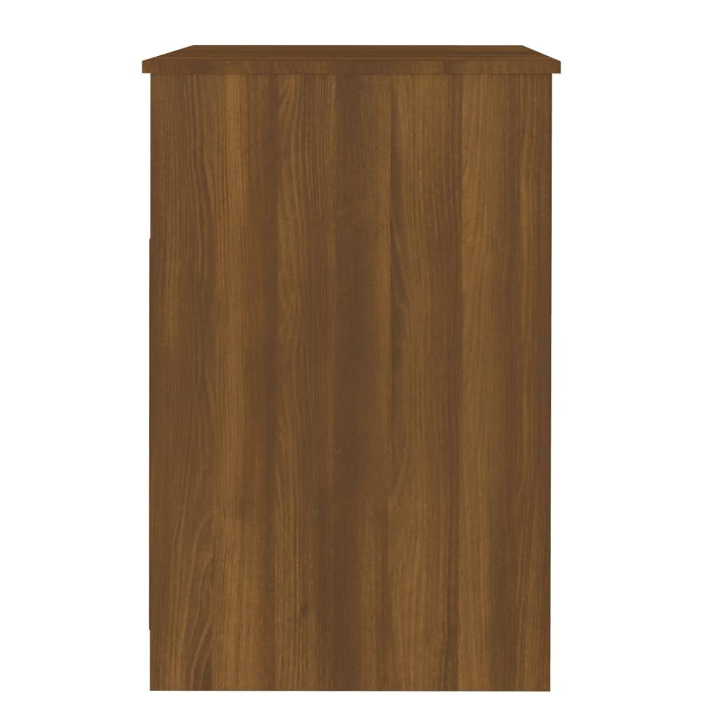 Spintelė su stalčiais, ruda ąžuolo, 40x50x76cm, mediena kaina ir informacija | Svetainės spintelės | pigu.lt