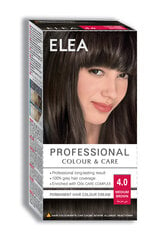 Стойкая крем-краска для волос Elea Professional Corour&Care 4.0 Medium brown, 123 мл цена и информация | Краска для волос | pigu.lt