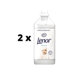 Audinių minkštiklis LENOR Sensitive, 1800ml x 2 vnt. pakuotė kaina ir informacija | Lenor Buitinė chemija ir valymo priemonės | pigu.lt