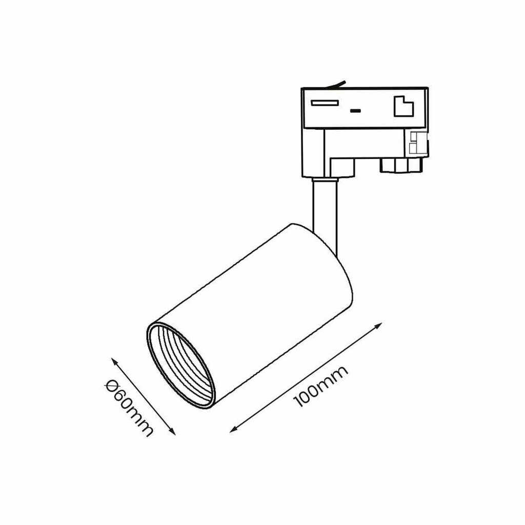 Milagro lubinis šviestuvas Pipe Track Spot Light Black kaina ir informacija | Lubiniai šviestuvai | pigu.lt