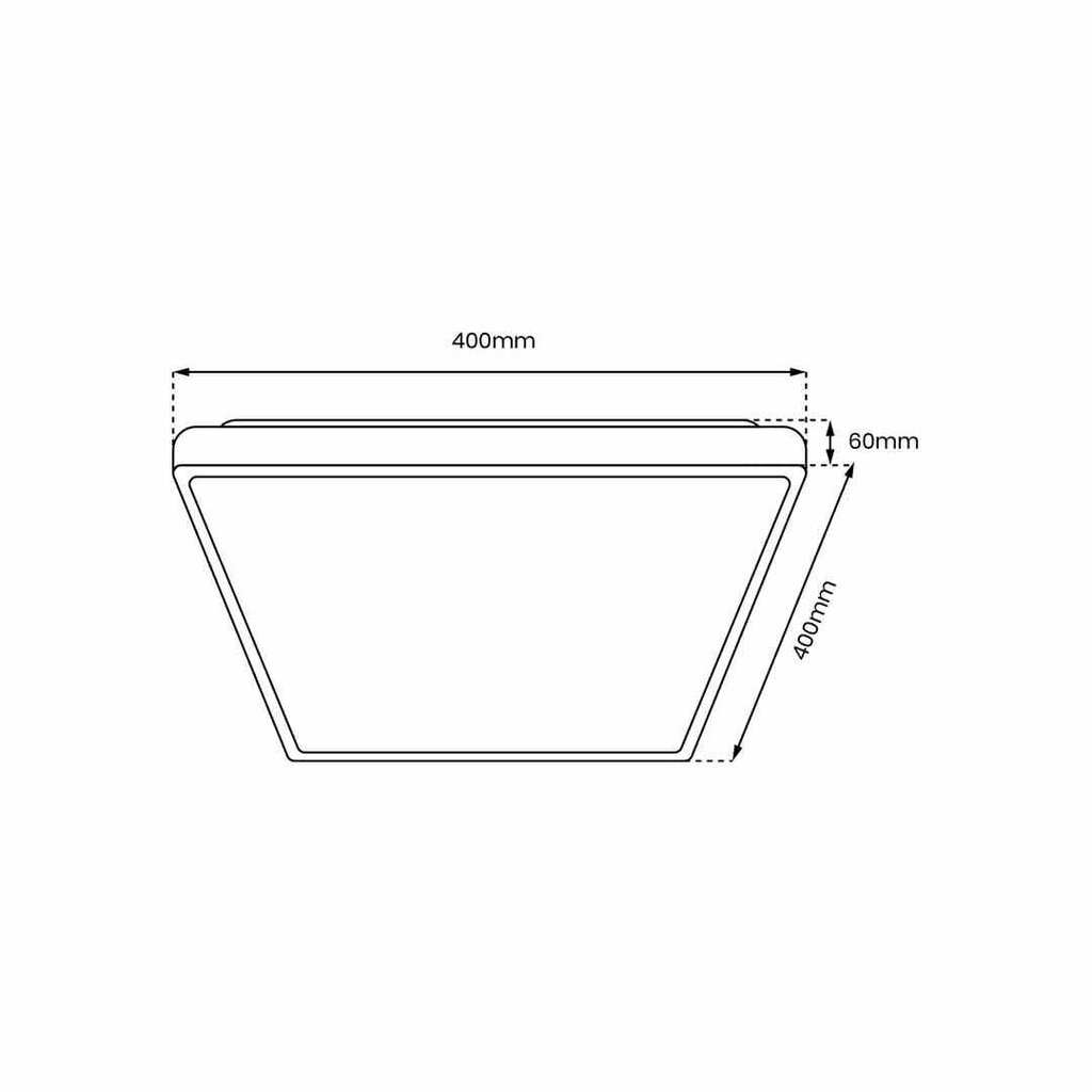 Eko-Light lubinis šviestuvas Quadro Black kaina ir informacija | Lubiniai šviestuvai | pigu.lt