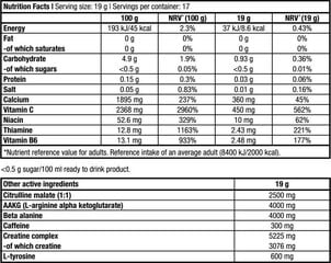 Biotech USA Black Blood NOX+, mėlynių ir laimo skonio, 330 g цена и информация | Креатин | pigu.lt