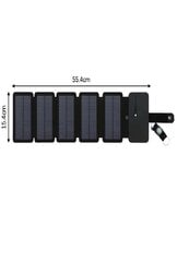 Sulankstomas 10 W saulės elementų įkroviklis, nešiojamas 5 V 2,1 A USB kaina ir informacija | Atsarginiai maitinimo šaltiniai (power bank) | pigu.lt