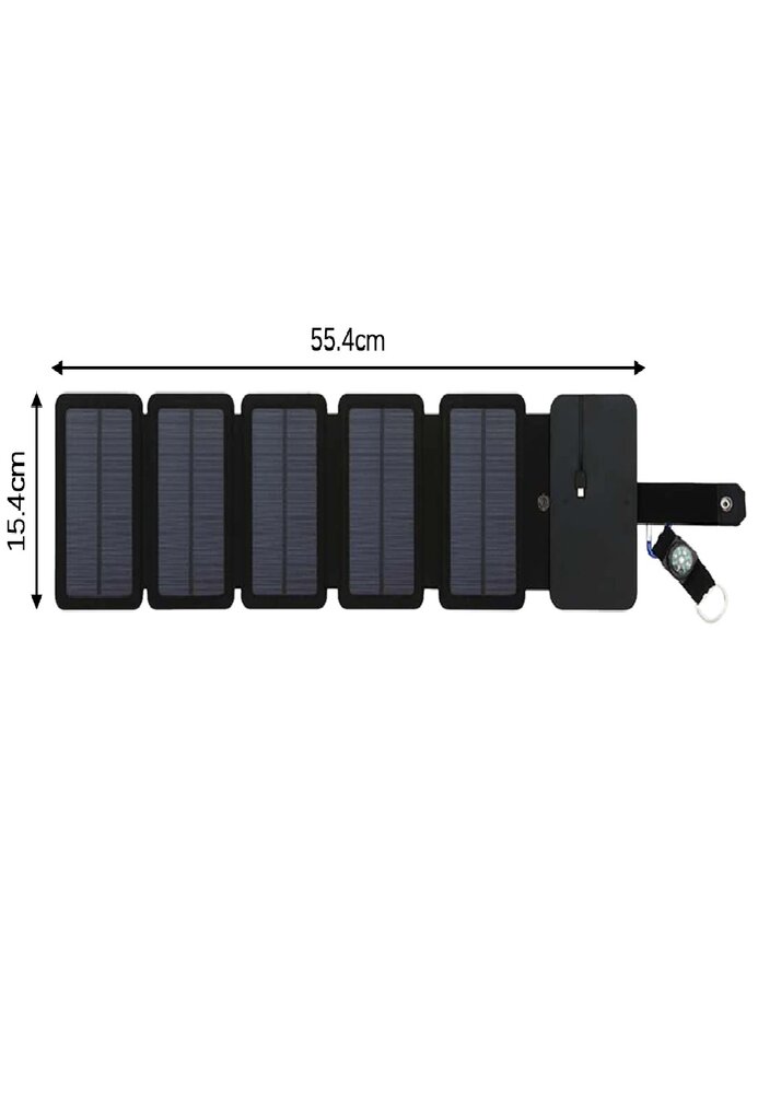 Sulankstomas 10 W saulės elementų įkroviklis, nešiojamas 5 V 2,1 A USB kaina ir informacija | Atsarginiai maitinimo šaltiniai (power bank) | pigu.lt