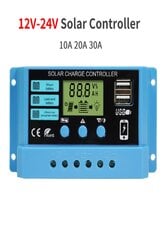 ШИМ контроллер заряда солнечной батареи, 20А цена и информация | Зарядные устройства Power bank | pigu.lt