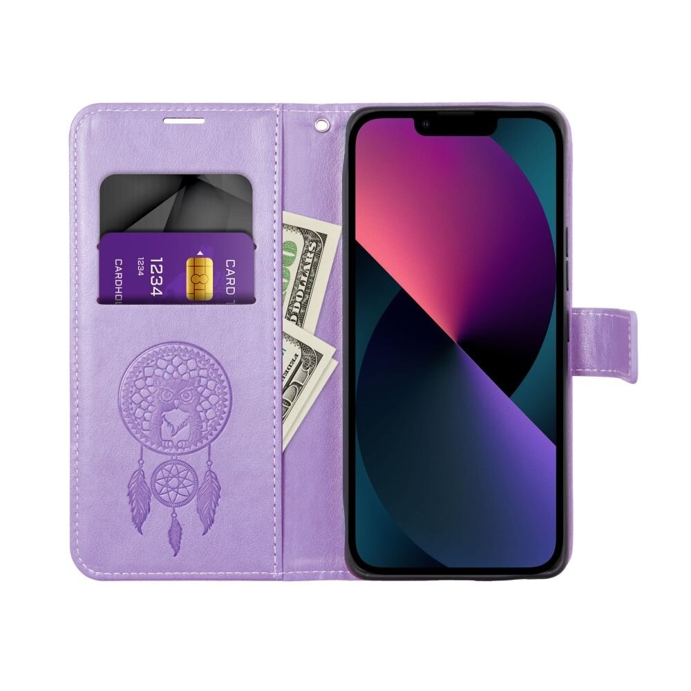 Dėklas telefonui Forcell MEZZO Book - XIAOMI Redmi NOTE 11 PRO / 11 PRO 5G, violetinė kaina ir informacija | Telefono dėklai | pigu.lt