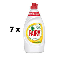 Indų ploviklis FAIRY Lemon, 450 ml x 7 vnt. pakuotė kaina ir informacija | Fairy Virtuvės, buities, apyvokos prekės | pigu.lt