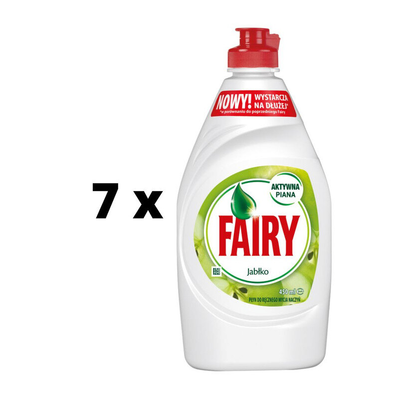 Indų ploviklis FAIRY Apple, 450 ml x 7 vnt. pakuotė цена и информация | Indų plovimo priemonės | pigu.lt