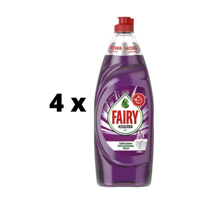 Indų ploviklis FAIRY Lilac Supercore, 650 ml x 4 vnt. pakuotė цена и информация | Indų plovimo priemonės | pigu.lt