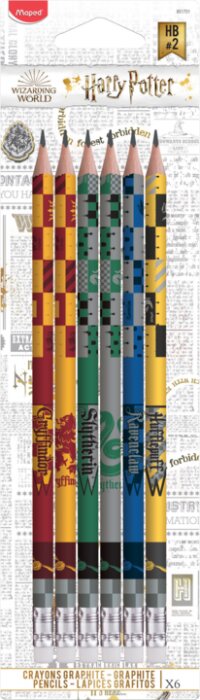 Grafitinis pieštukas Maped Harry Potter HB su gumele 6vnt. blister. kaina ir informacija | Piešimo, tapybos, lipdymo reikmenys | pigu.lt