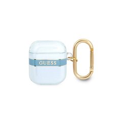 Чехол Guess для AirPods 1/2 GUA2HHTSB, синий шнур цена и информация | Аксессуары для наушников | pigu.lt