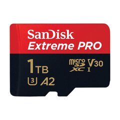Карта памяти SANDISK EXTREME PRO microSDXC 1 ТБ 200/140 МБ/с UHS-I U3 (SDSQXCD-1T00-GN6MA) цена и информация | Карты памяти для фотоаппаратов, камер | pigu.lt