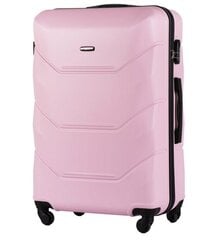 Среднего размера чемодан Wings TD147, размер M, светло-розовый (pink) цена и информация | Чемоданы, дорожные сумки  | pigu.lt