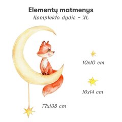 Детская наклейка на стену FFox cub on the moon XL 85x105см цена и информация | Интерьерные наклейки | pigu.lt