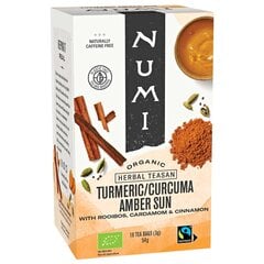 Чай с куркумой Numi Amber Sun Rooibos, 18 пакетиков цена и информация | Чай | pigu.lt