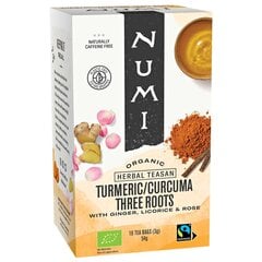 Numi Three Roots Turmeric ciberžolės arbata, 18 pakelių kaina ir informacija | Arbata | pigu.lt