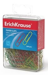 Sąvaržėlės, ErichKrause, ilgis 28mm, 200vnt., dengtos plastiku, įvairių sp. kaina ir informacija | Kanceliarinės prekės | pigu.lt