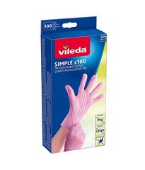 Перчатки Vileda Simple x 100 S/M цена и информация | Инвентарь для уборки и принадлежности | pigu.lt