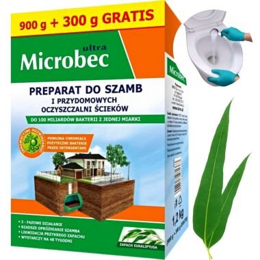 BROS Microbec ultra preparatas  nuotekų šuliniams ir individualiems nuotekų valymo įrenginiams, 1,2kg цена и информация | Mikroorganizmai, bakterijos | pigu.lt