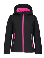 Детская куртка Icepeak Kobryn 51896-2*999, чёрная / розовая цена и информация | Свитеры, жилетки, пиджаки для девочек | pigu.lt