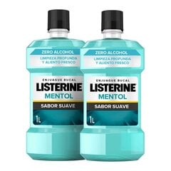 Ополаскиватель для полости рта Listerine Zero 0% (2 x 1000 ml) цена и информация | Зубные щетки, пасты | pigu.lt