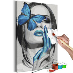 Картина по номерам Blue Butterfly 40x60 см цена и информация | Живопись по номерам | pigu.lt