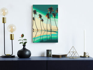 Картина по номерам Turquoise Palm Trees 40x60 см цена и информация | Живопись по номерам | pigu.lt