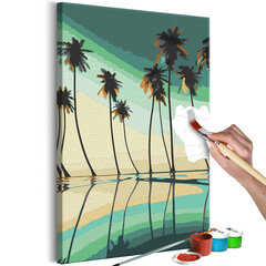 Картина по номерам Turquoise Palm Trees 40x60 см цена и информация | Живопись по номерам | pigu.lt