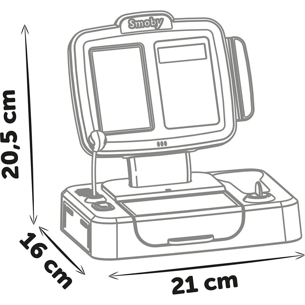 Mažas elektroninis kasos aparatas su skaitytuvu Smoby цена и информация | Žaislai mergaitėms | pigu.lt