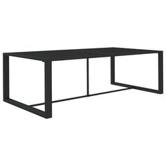 Lauko valgomojo stalas, antracito, 120x60x66cm, aliuminis цена и информация | Садовые столы, столики | pigu.lt