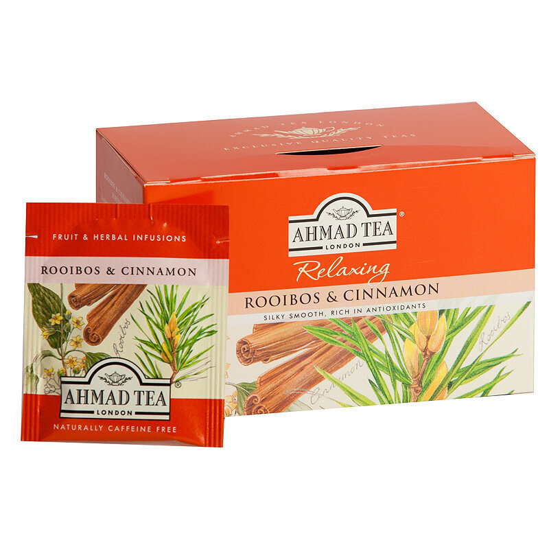 Ahmad Rooibos and Cinnamon žolelių arbata , 20 pakeliuose kaina ir informacija | Arbata | pigu.lt
