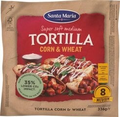 Kukurūzų ir kviečių tortilijos Santa Maria 8 vnt. kaina ir informacija | Priedai maistui ruošti | pigu.lt