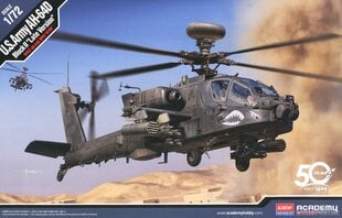 Klijuojamas Modelis Academy 12551 U.S.Army AH-64D Block II "Late Version" 1/72 kaina ir informacija | Klijuojami modeliai | pigu.lt