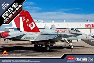 Klijuojamas Modelis Academy 12627 USMC F/A-18A+ VMFA-232 "Red Devils" 1/144 kaina ir informacija | Klijuojami modeliai | pigu.lt