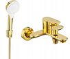 Vonios dušo komplektas su maišytuvu Mexen Milo R-05, Gold kaina ir informacija | Vandens maišytuvai | pigu.lt