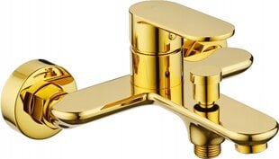Vonios dušo komplektas su maišytuvu Mexen Milo R-40, Gold kaina ir informacija | Vandens maišytuvai | pigu.lt