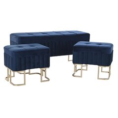 Пуф DKD Home Decor, (42 x 42 x 38 cm) синий цена и информация | Кресла-мешки и пуфы | pigu.lt