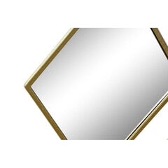 Sieninis veidrodis DKD Home Decor Veidrodis Auksinis Metalinis Rombas (63 x 2 x 90 cm) kaina ir informacija | Veidrodžiai | pigu.lt