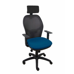 Ofiso kėdė su atrama galvai P&C 10CRNCR Juoda Tamsiai mėlyna kaina ir informacija | Biuro kėdės | pigu.lt