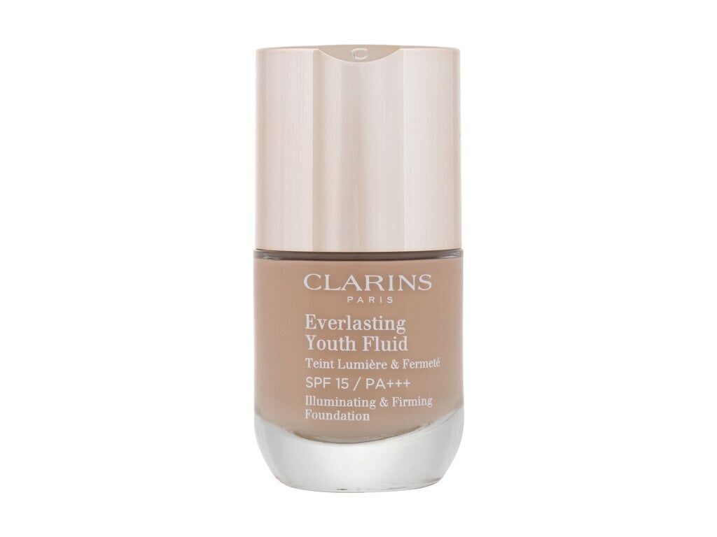 Makiažo pagrindas Clarins Everlasting Youth Fluid Foundation Spf15 108.3 Organza, 30ml kaina ir informacija | Makiažo pagrindai, pudros | pigu.lt