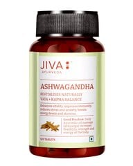 Migdomoji vitanija Ahwagandha, Jiva Ayurveda, 120 tablečių цена и информация | Витамины, пищевые добавки, препараты для хорошего самочувствия | pigu.lt