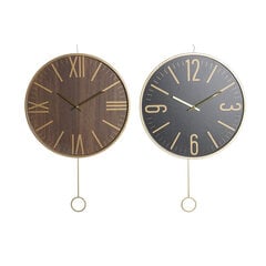 DKD Home Decor sieninis laikrodis juodas 40 x 4 x 40 cm kaina ir informacija | Laikrodžiai | pigu.lt
