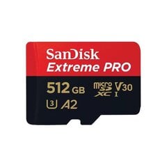 SanDisk Extreme Pro UHS-I microSD, 512 GB цена и информация | Карты памяти для фотоаппаратов, камер | pigu.lt