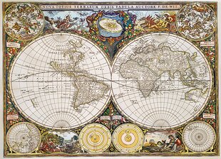 Пазл Trefl, Старинная карта мира, 1000 дет. цена и информация | Пазлы | pigu.lt