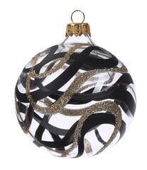 „Baules“ „Amber Glamour1 8cm“ stiklo juodo aukso rinkinys kaina ir informacija | Kalėdinės dekoracijos | pigu.lt
