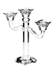 3 eilučių žvakidžių kristalas 31x10x31 cm цена и информация | Подсвечники, свечи | pigu.lt