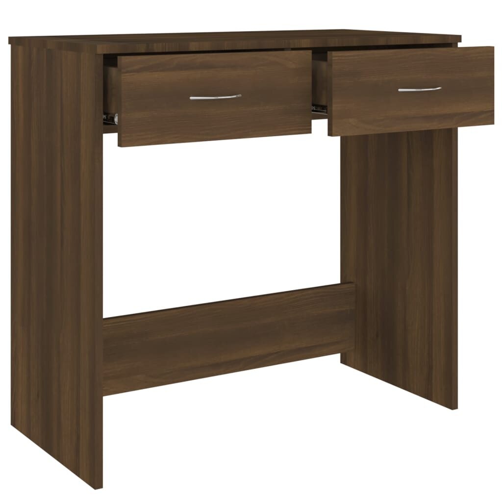 Rašomasis stalas, rudos ąžuolo spalvos, 80x40x75cm, mediena kaina ir informacija | Kompiuteriniai, rašomieji stalai | pigu.lt